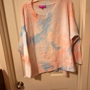 Fearlessly Pink and Blue 1X Womens Sweater
